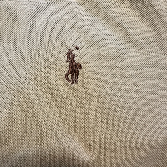 Brand New Men's Beige Polo Shirt. Ptp:21 - Picture 4 of 8